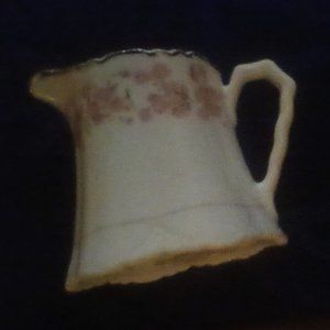 Vintage W S George US floral creamer